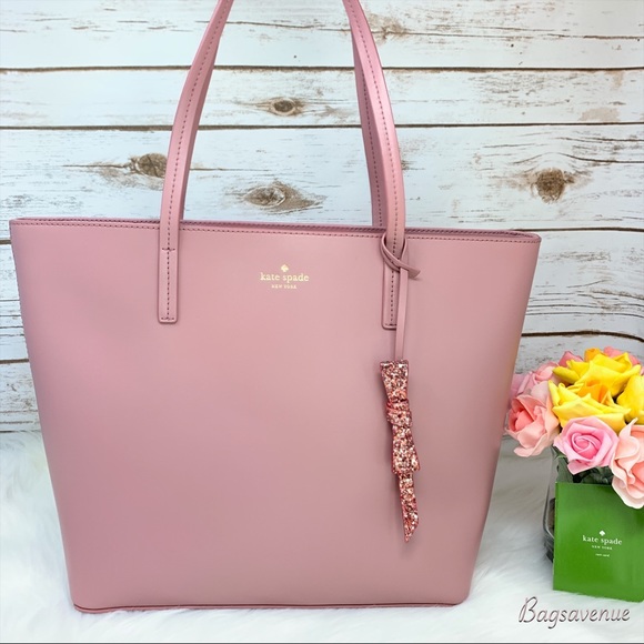 Kate spade Karla tote seton drive dusty peony bow - Picture 2 of 8